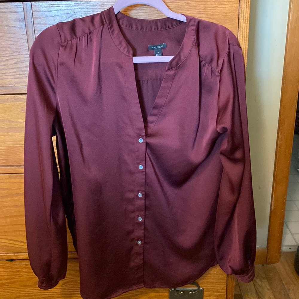 Ann Taylor Factory Satin Blouse